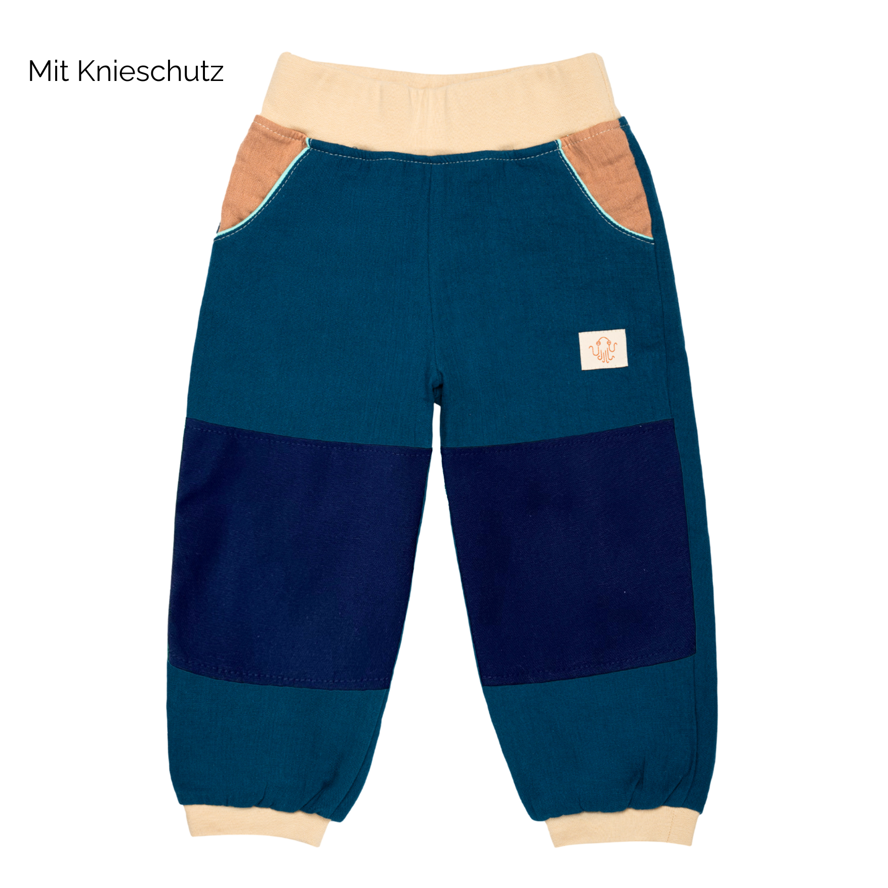 Kinderhose Bela | Bio-Musselin | Blau