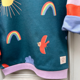 Sweater | Unser Alltagbegleiter Regenbogen Flieder/Orange