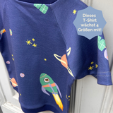 Bio Kinderkleidung I Mitwachsendes T-Shirt Weltall 🚀