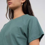 Raglan Shirt aus fairer Bio-Baumwolle | Uni Grün