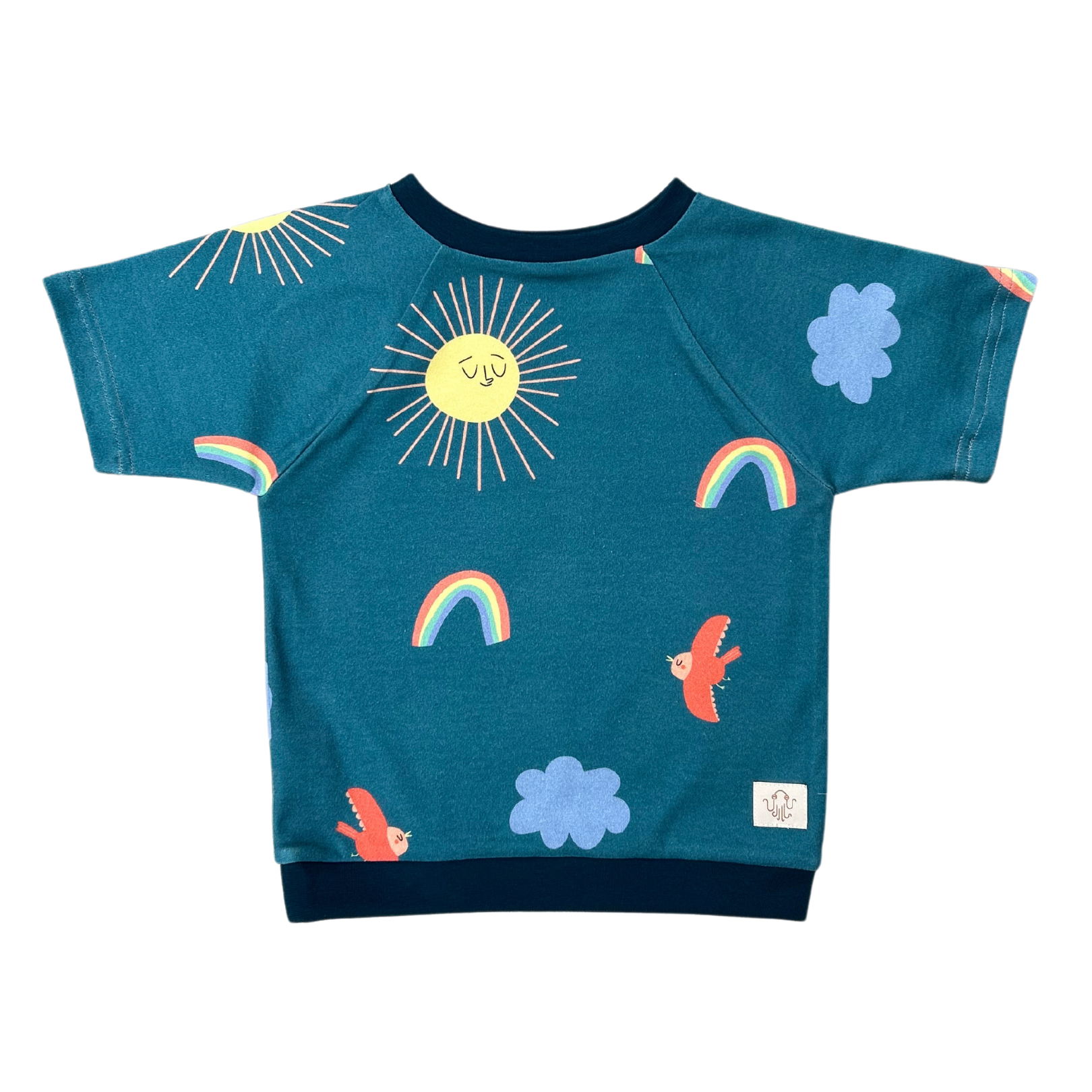 Bio Kinderkleidung I Mitwachsendes T-Shirt Regenbogen