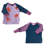 Mitwachsender Wickelpullover für Kinder mit zwei Looks aus Bio-Baumwolle mit Motivstoff Oktopus von Oktopulli