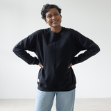 Unisex Sweater - Bio Pullover aus Kuschelsweat schwarz | Rona
