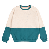 Unisex Sweater - Bio Pullover aus Kuschelsweat | Mika mit Blau Petrol