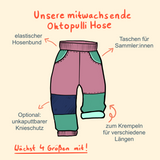 Kinderhose Ino | Bio-Cordnicki | Orange Grün