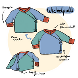 Mitwachsende Wickeljacke zum Wenden | Waldgewusel